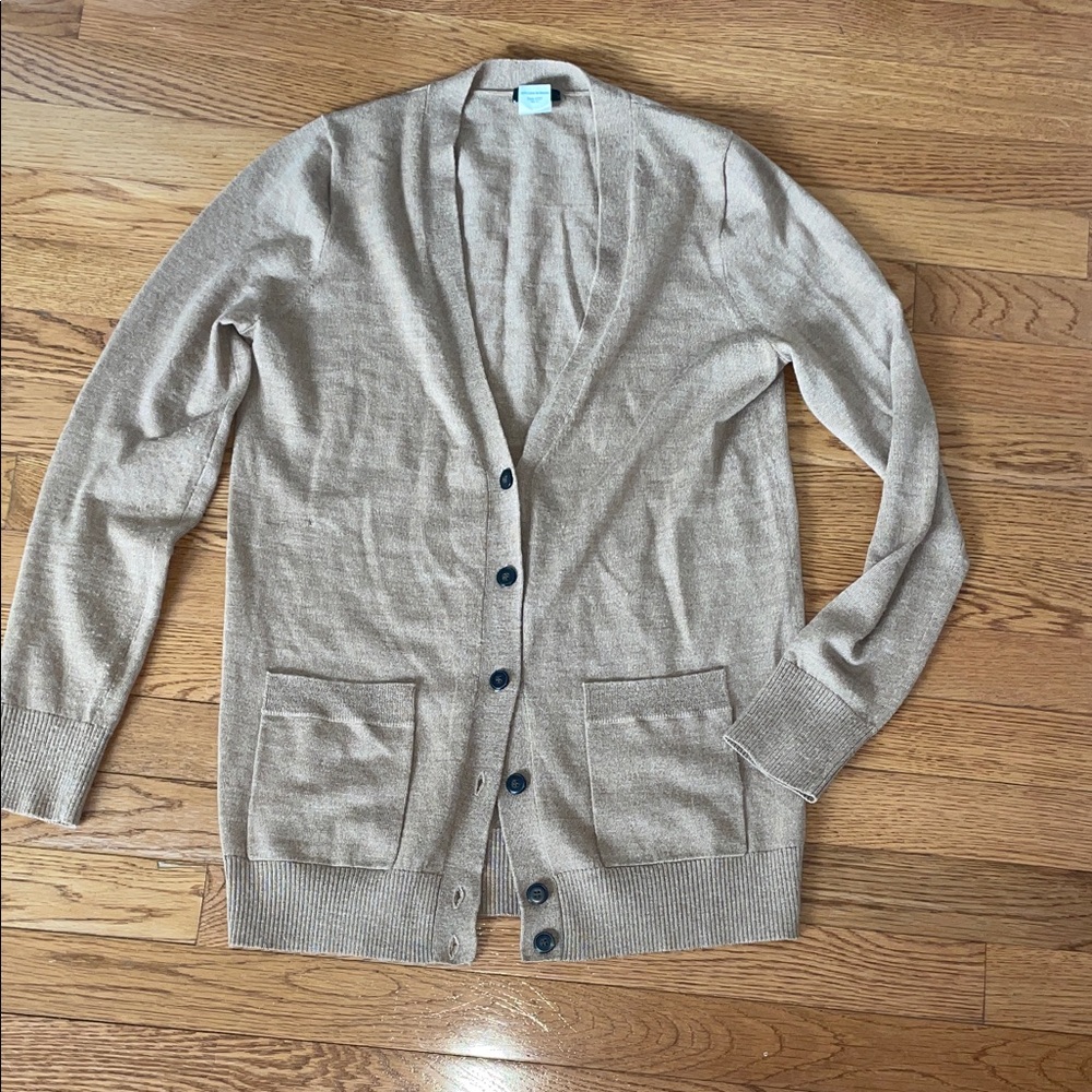 J. Crew Men's Tan Cardigan Sweater